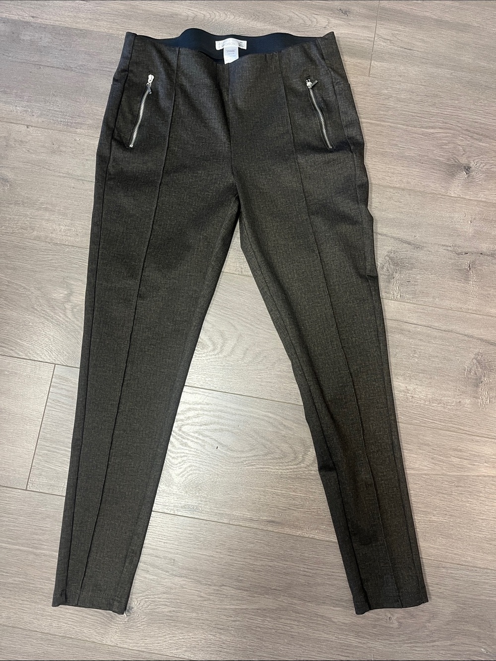 89th & Madison Charcoal Slim Tapered Women's Dress Pants
